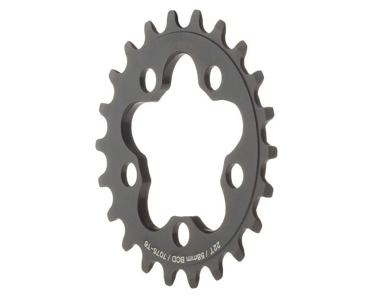 MSW Dimension Single Speed Chainrings (Black) (3/32") (Single) (58mm BCD) (22T)